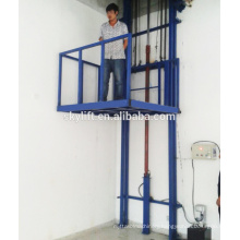 Electric 2 post stationary vertical hydraulic cargo lifts